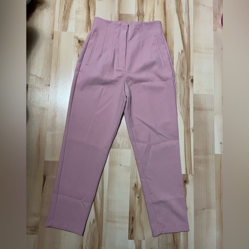 Zara pink high wasted pant